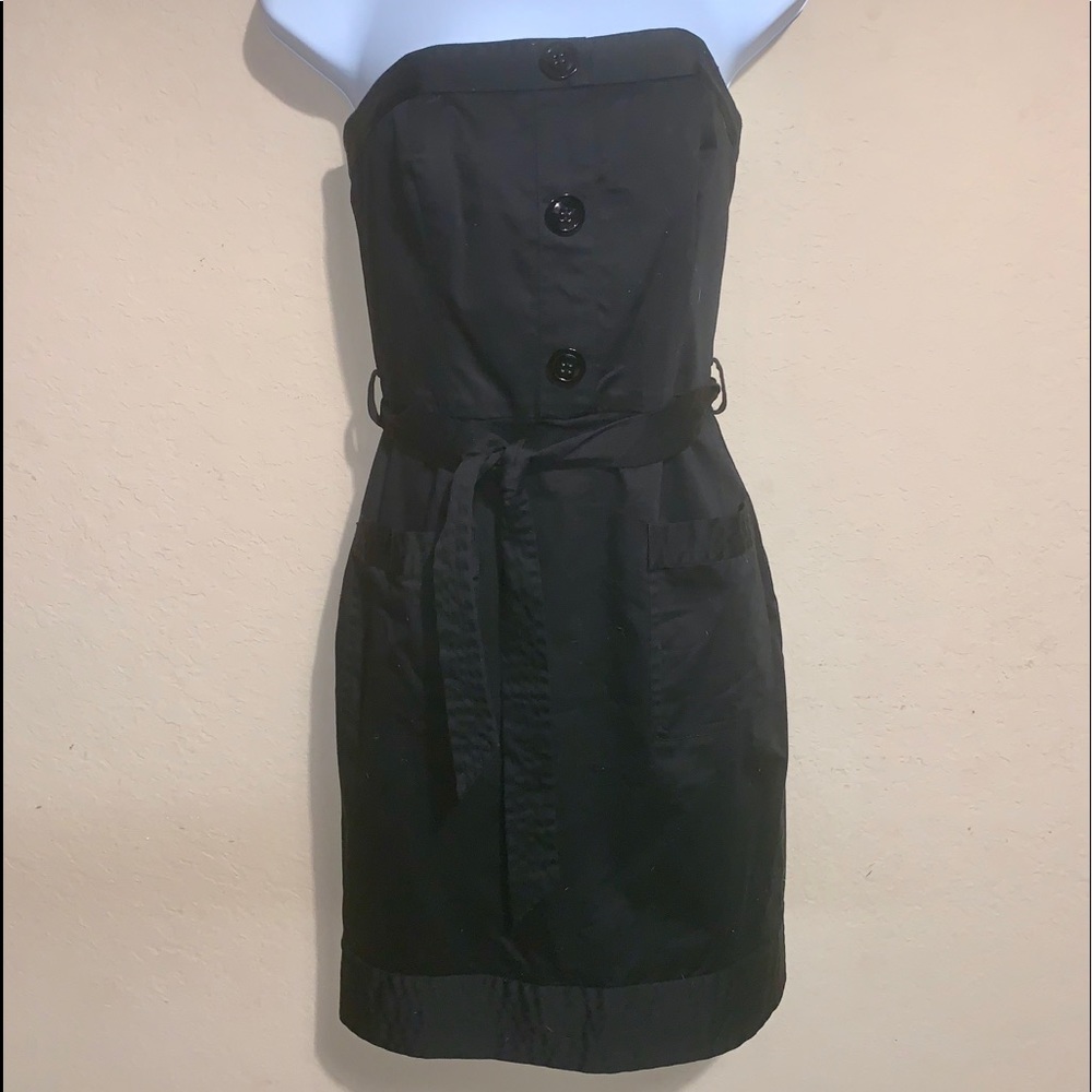 White House Black Market strapless black dress 00